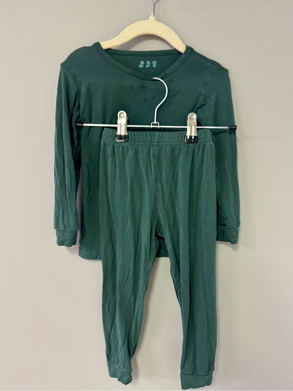 Forest Green Long Sleeve Top & Pants PJ Set